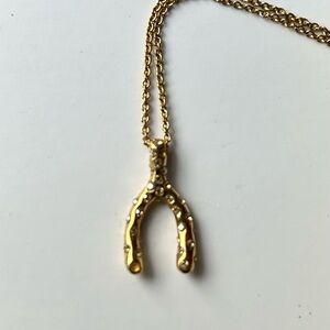 “Retired” coach wishbone necklace